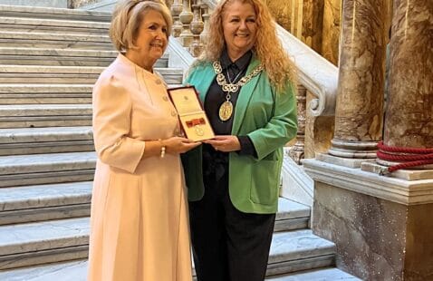 Christine with Lord Lieutenant Councillor Jacqueline McLaren